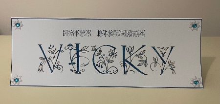 Large DL name card (Vicky) by Doreen Bell