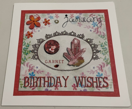 Birthday - Gemstone - January - Main Card & Insert by Doreen Bell