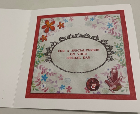 Birthday - Gemstone - January - Main Card & Insert by Doreen Bell