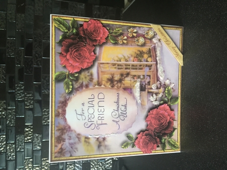 Christmas Roses for friend in red [request] by Doreen Bell