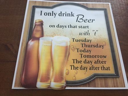 I only drink beer on days that start with T  8x8 Mini Kit by Doreen Bell