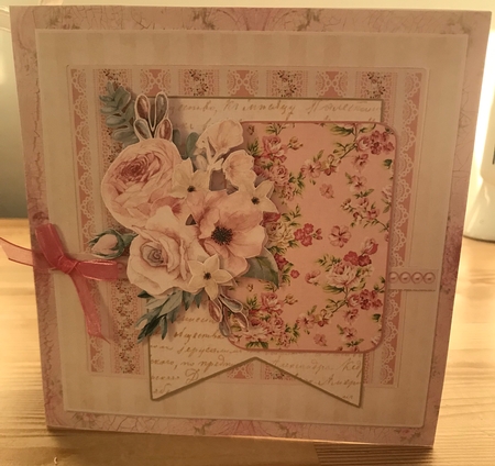 Rose Blush 7x7 Accordion Duo Pocket Card Kit by Doreen Bell