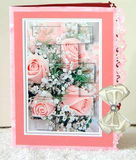 Intertwined Pyramid Roses 2 Card Sheet by Dorothy Manchester