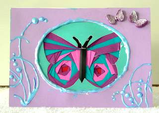 Butterfly1 Iris Folding Pattern by Dorothy Manchester