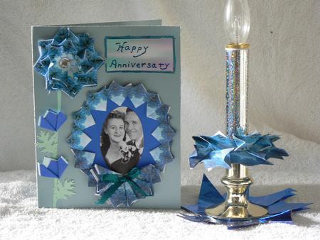 Blue Begonia Star Tiles by Dorothy Manchester