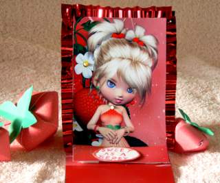 Strawberry Delight Easel Card by Dorothy Manchester