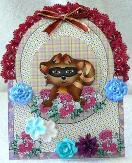 Flower Bandit Card Front 1 by Dorothy Manchester