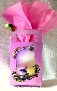 Bird on Scroll Mum, Medium Gift Bag by Dorothy Manchester