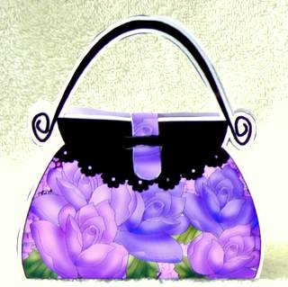 Time for Roses Handbag Shaped Treat or Favour Box Mini Kit by Dorothy Manchester