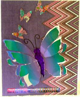 Deep Azure-green Butterfly by Dorothy Manchester