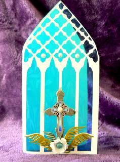 Layered Cross Arched Window Card - Crobo/cameo by Dorothy Manchester