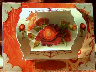 Sunset Roses Bow Window Card Kit by Dorothy Manchester