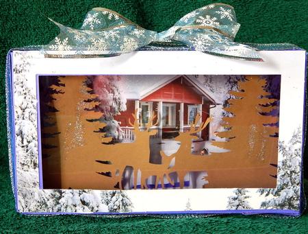 Deer In Forest Christmas Scene In A Box Luminaire by Dorothy Manchester