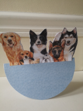 CRAZY ABOUT DOGS! rocker card by Dorothy Wreford