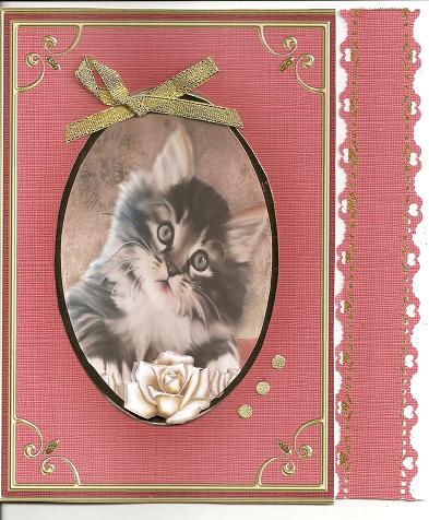 A5 'gold Metallic Frame' Card Front or Insert by Dorothy Wreford