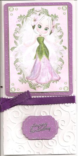 Cute Flower Fairy in Pink & Green by Dorothy Wreford