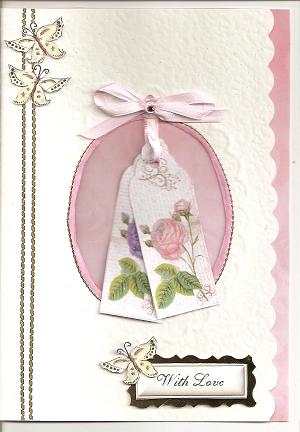 Pretty Roses and Flourishes on Script Paper Bookmarks/toppers by Dorothy Wreford