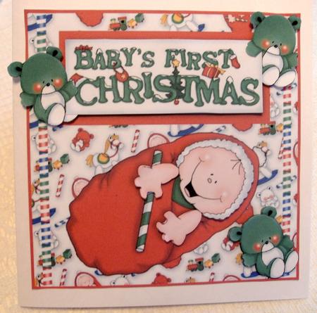 Baby's 1st Christmas 8x8 Topper by Edna Pattison