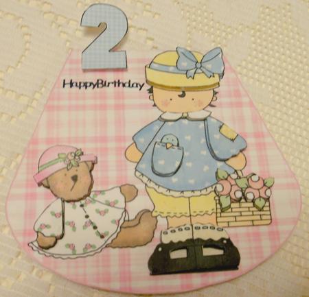 Teddy and Me -a4 Wobble Card by Edna Pattison