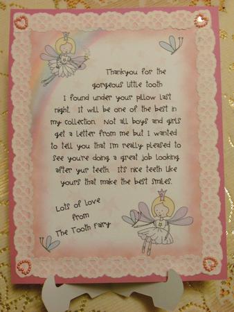 Letter from the Tooth Fairy by Edna Pattison