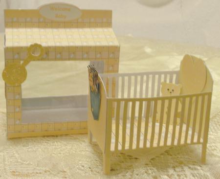 New Baby Keepsake Mini Cot Kit with Gift Bag by Edna Pattison