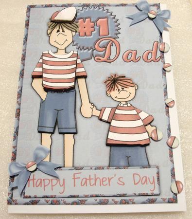 Number 1 Dad Decoupage Card Sheet by Edna Pattison