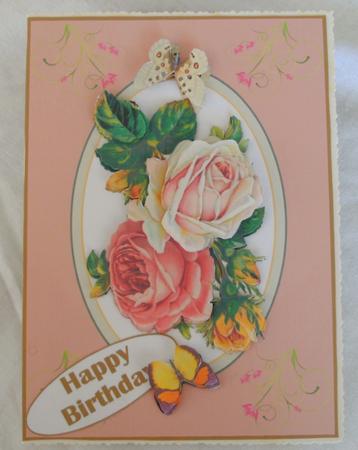Vintage Floral Roses Decoupage Topper by Edna Pattison