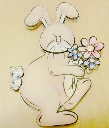 Easter Rabbit Shaped Card by Edna Pattison
