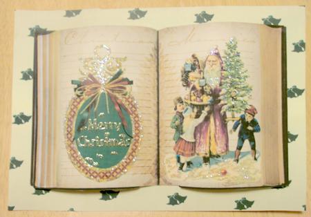 Vintage Santa with the Children on a Book A4 by Edna Pattison