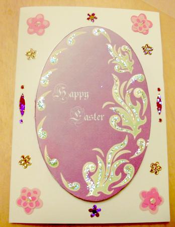 Easter Egg Shaped Card 2 by Edna Pattison