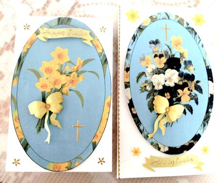 Pretty Oval Toppers of Daffodils by Edna Pattison