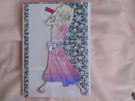 Pink and Purple Girl A4. by Edna Pattison