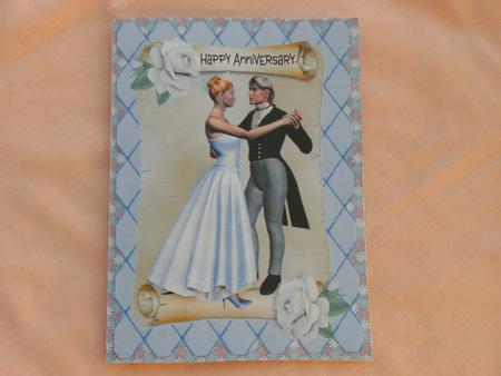 Dancing Couple Anniversary A4 Topper by Edna Pattison