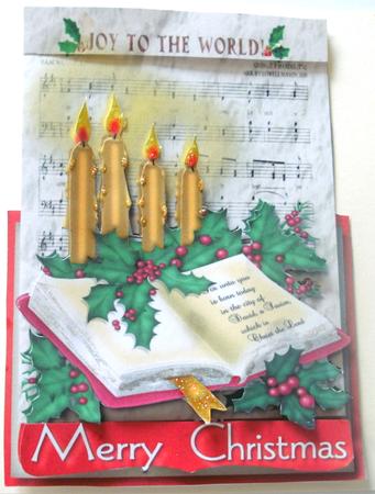 Over the Edge Christmas Candles and Bible  by Edna Pattison