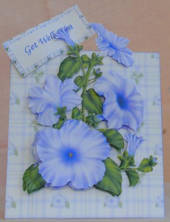 Blue Petunia Over the Edge by Edna Pattison