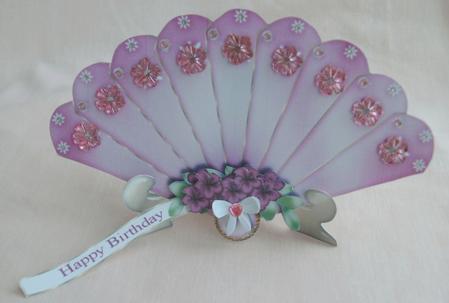 Pink Fan & Gold Stand by Edna Pattison