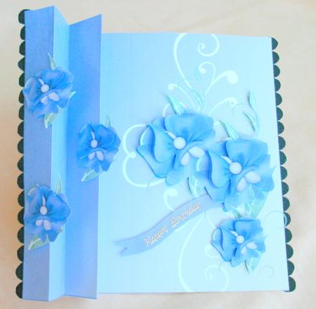A Feminine Card for Many Occasions 3D the Flowers by Edna Pattison