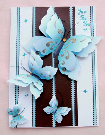 Affection Butterflies (turquoise) Toppers/embellishments by Edna Pattison