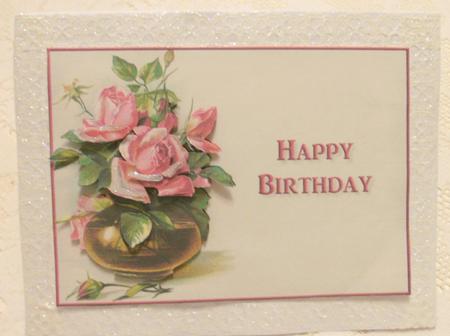 Pink Roses Quick Card by Edna Pattison