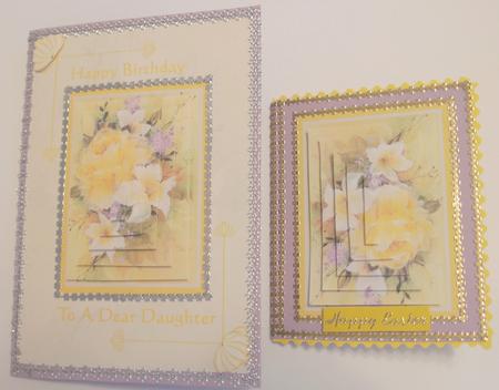 Yellow Floral Card Front to a Dear Daughter by Edna Pattison