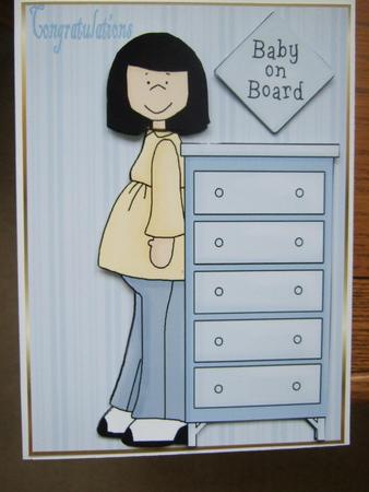 Baby on Board for Mum to Be Blue by Eileen Hyde
