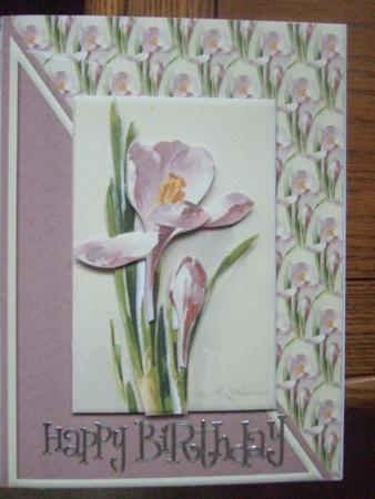 Purple Flower Card Front by Eileen Hyde