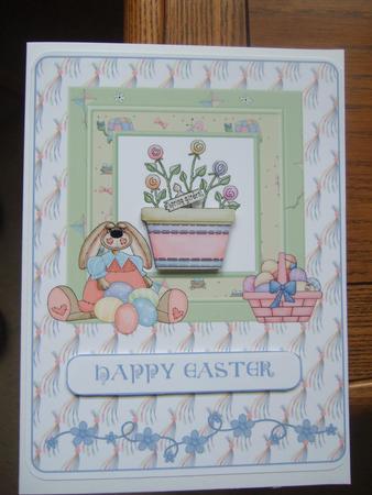 Easter Bunny with Streamers by Eileen Hyde