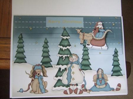 Santa and Sleigh Christmas Penny Slider by Eileen Hyde
