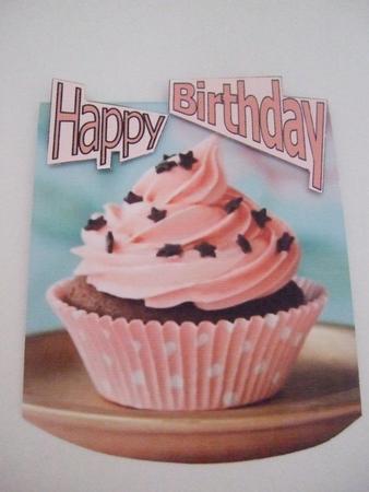 Pink Wobble Birthday Cup Cake by Eileen Hyde