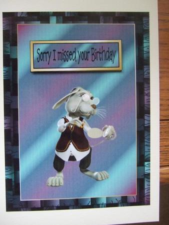 It's Late A4 Card by Eileen Hyde