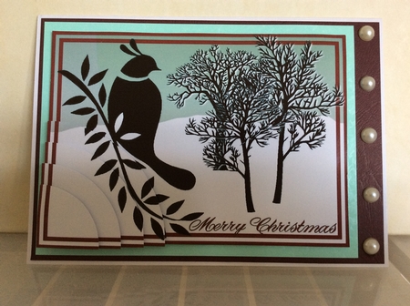 Christmas Bird on a Branch by Elaine Franks