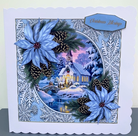 8x8 Mini Kit, Church in the Snow by Elaine  Harmer