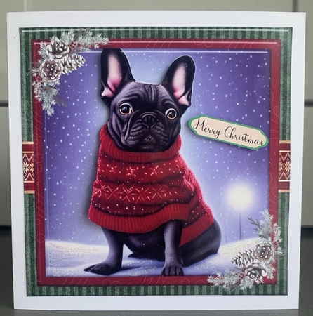 Christmas pug by Elaine Harmer
