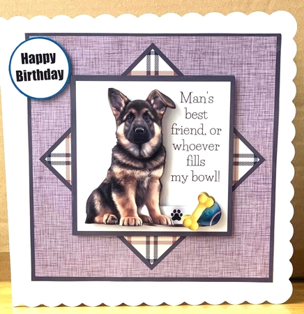 Mans Best Friend - German Shepherd by Elaine  Harmer